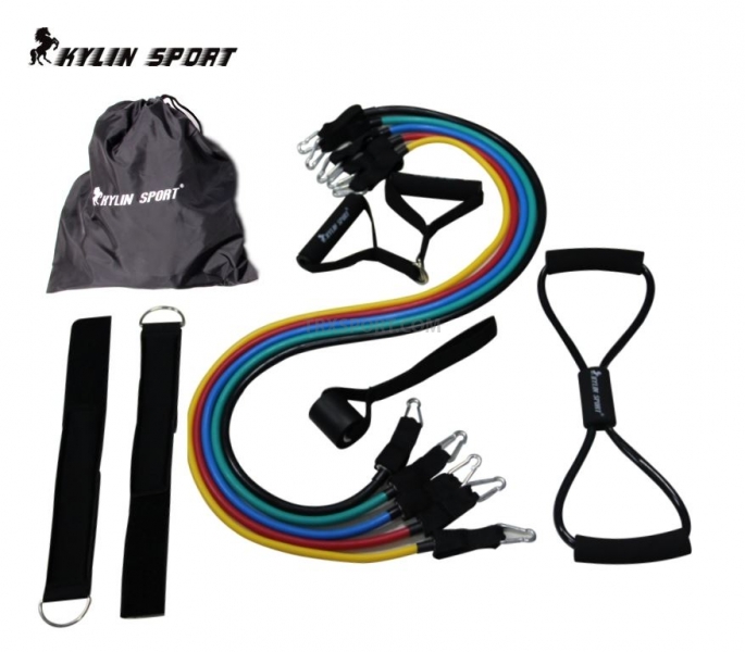 Резиновый трубчатый эспандер Kylin Sport 100 с пятью жгутами