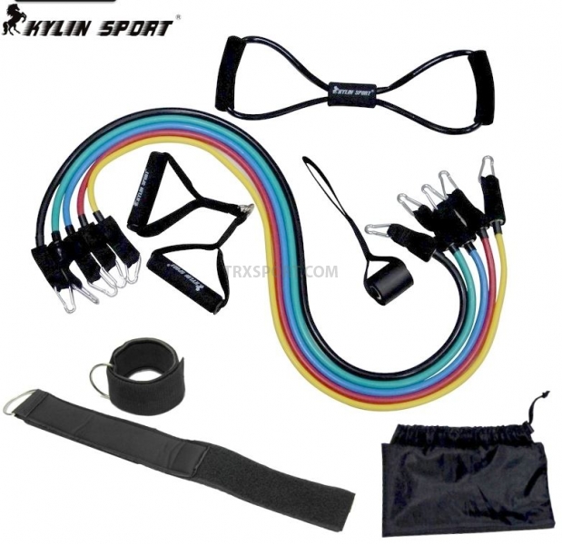 Резиновый трубчатый эспандер Kylin Sport 100 с пятью жгутами
